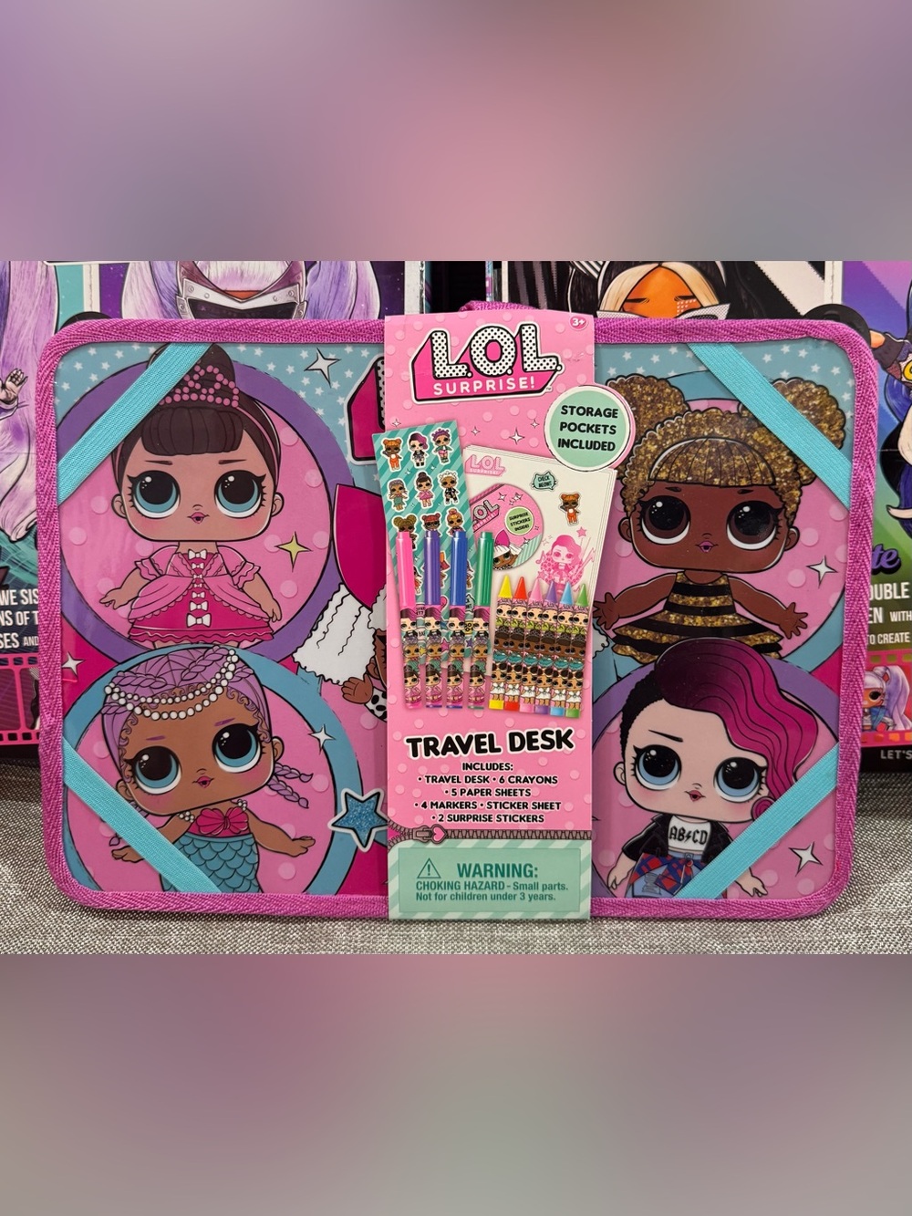 LOL SURPRISE Travel Lap Desk Activity Set New Sealed Portable Arts Crafts NWT